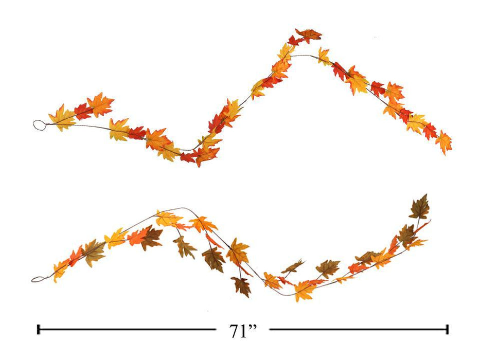 FALL LEAF GARLAND 71IN