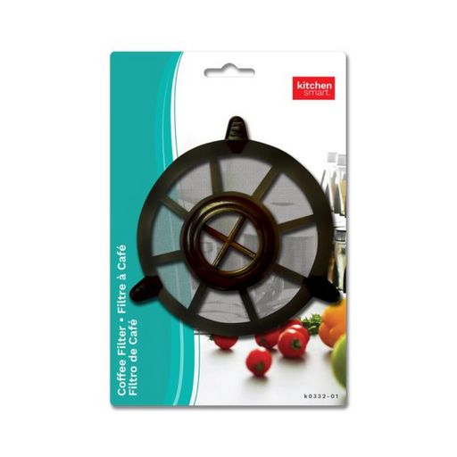 Coffee filter packaging with visible brand logo on a white background