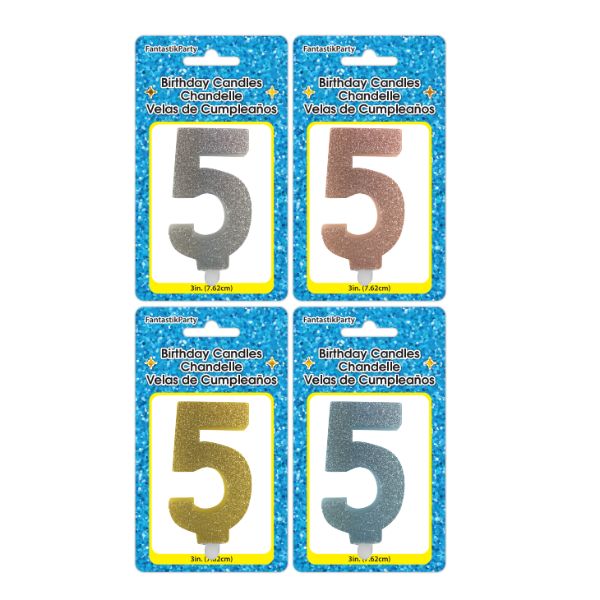 FANCY GLITTER NUMBER CANDLE