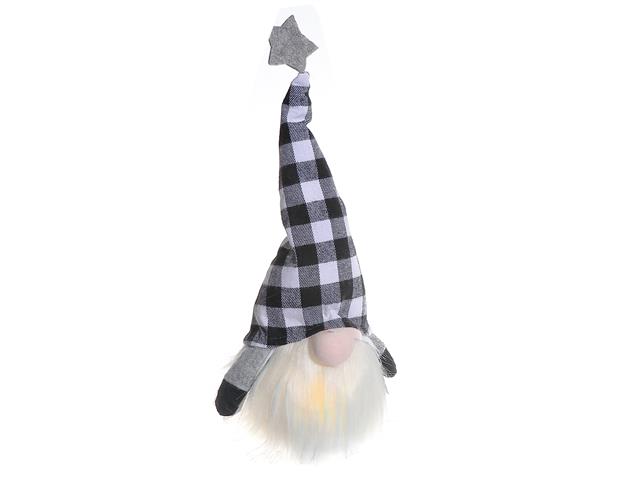 LED WHITE BUFFALO GNOME SITTER