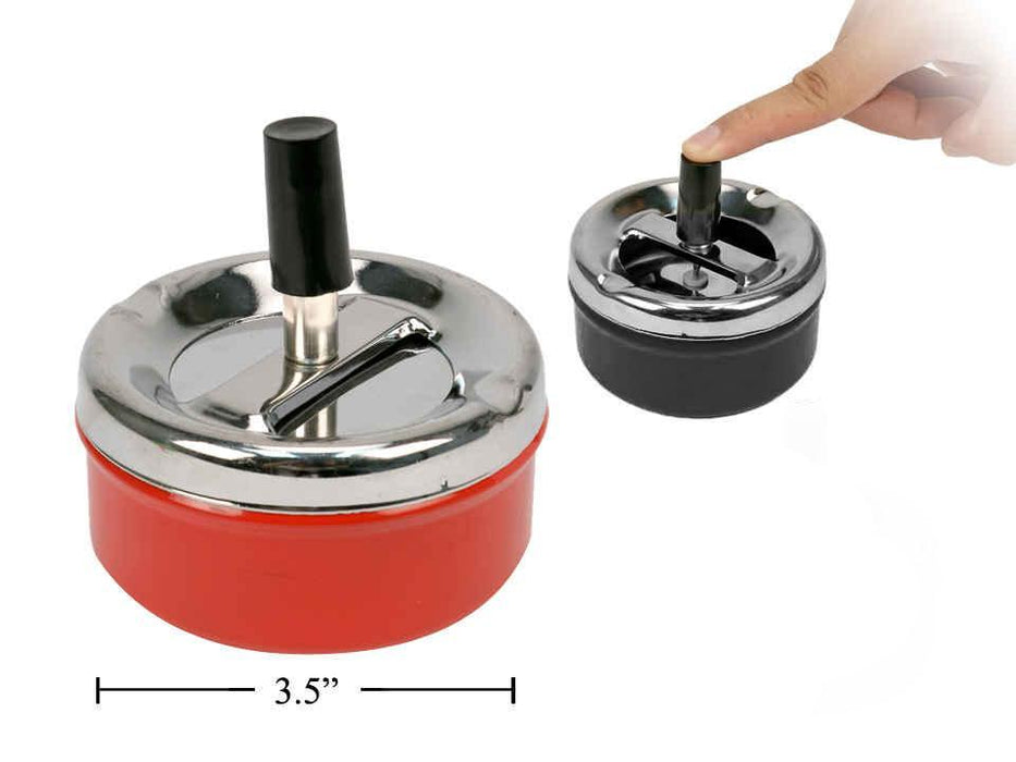 3.5IN SPINNING METAL ASHTRAY