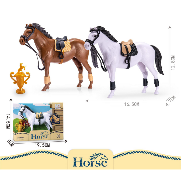HORSE FIGURINE WITH TROPHY