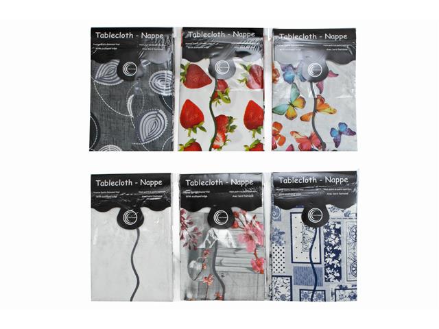 ASSORTED PVC TABLECLOTH 60" ROUND