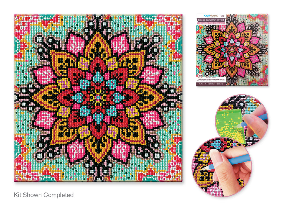 STRETCH ARTIST DIAMOND PAINTING CANVAS KIT: 11.4IN X 11.4IN PRIMED