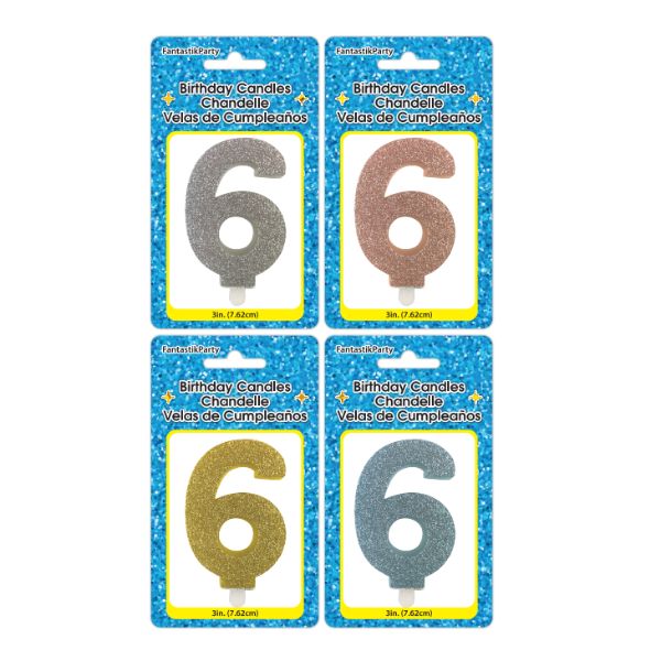 FANCY GLITTER NUMBER CANDLE