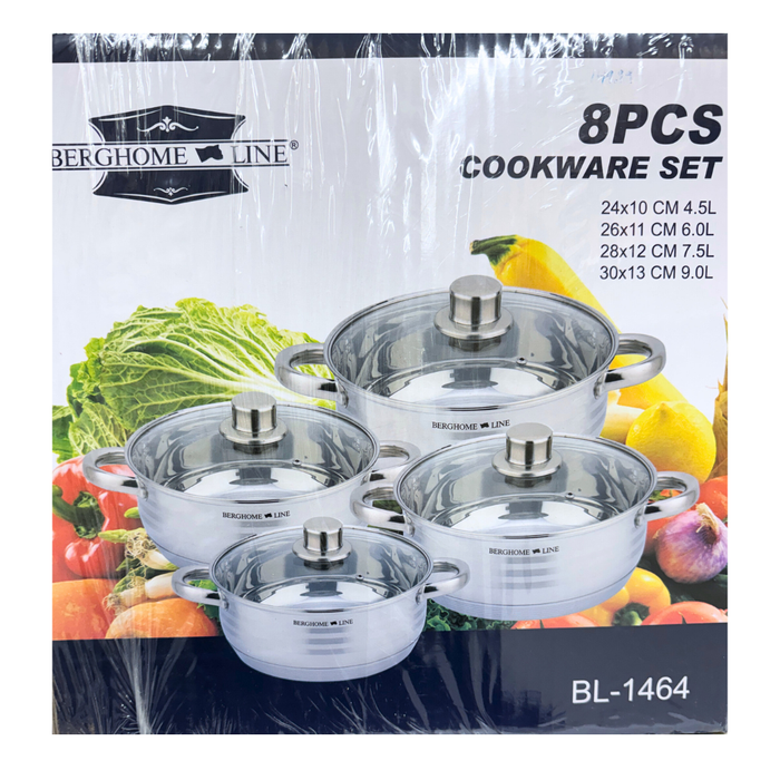 BERGHOME COOKWARE 8PCS SET
