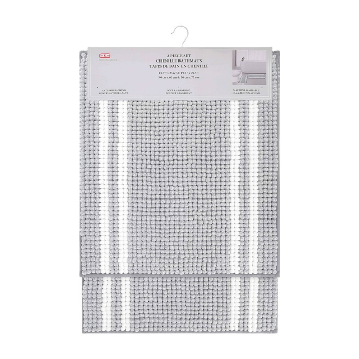 2PC CHENILLE BATHMATS (50X60 + 50X75)