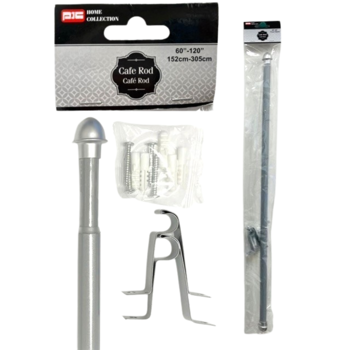 CAFE ROD SET -1/2" SILVER