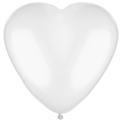 WHITE HEART BALLOONS