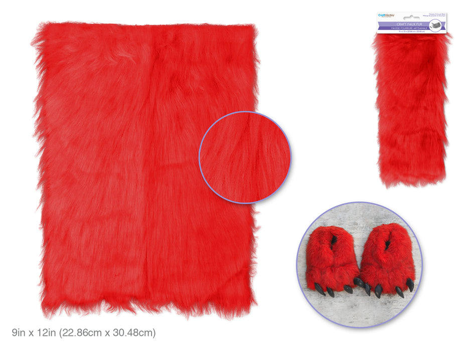 FAUX FUR SHEET 9 X 12 LONG HAIR