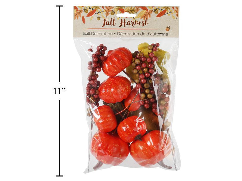 HARVEST FALL LEAVES  PUMPKIN SET
