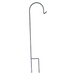 Black metal shepherd's hook on a white background