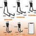 Set of black hooks with measurements on a gradient background