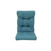 Teal cushion on a white background