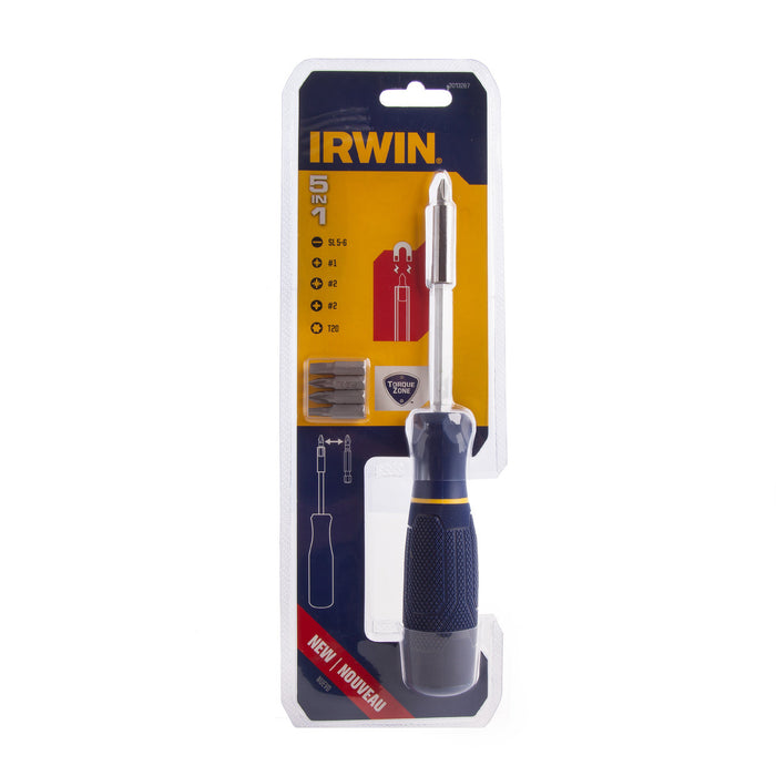 IRWIN 5-IN-1 MAGNETIC MULTI BIT SCREWDRIVER