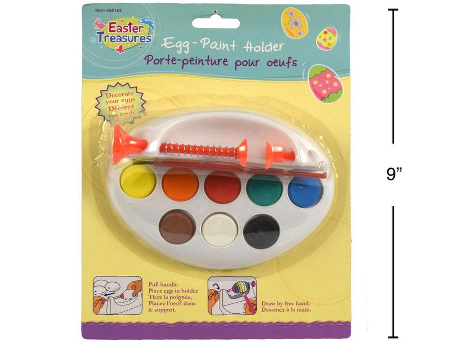 EASTER EGG HOLDER PAINT SET INCLUDES BRUSH & 8 COLOURS