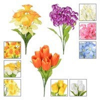 ASSORTED SPRING FLOWER BUSHES 36CM