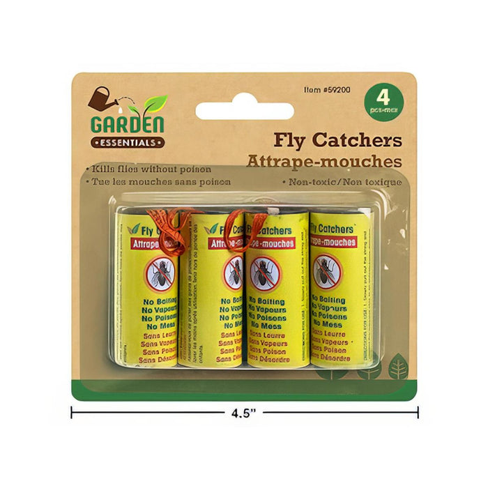 Pack of Garden Essentials Fly Catchers with clear window on a beige background