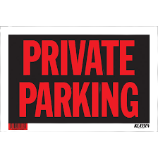 SIGN - PRIVATE PARKING 8X12IN