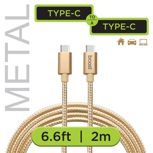 Metal Type-C cable with 'boost' branding on a white background