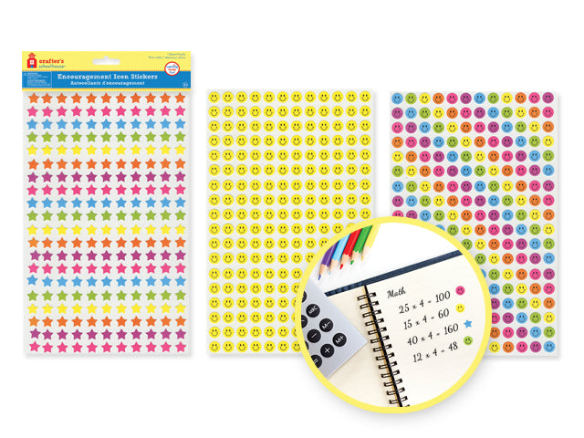 CRAFTERS SCHOOLHOUSE 7.5"X12" ENCOURAGEMENT STICKERS