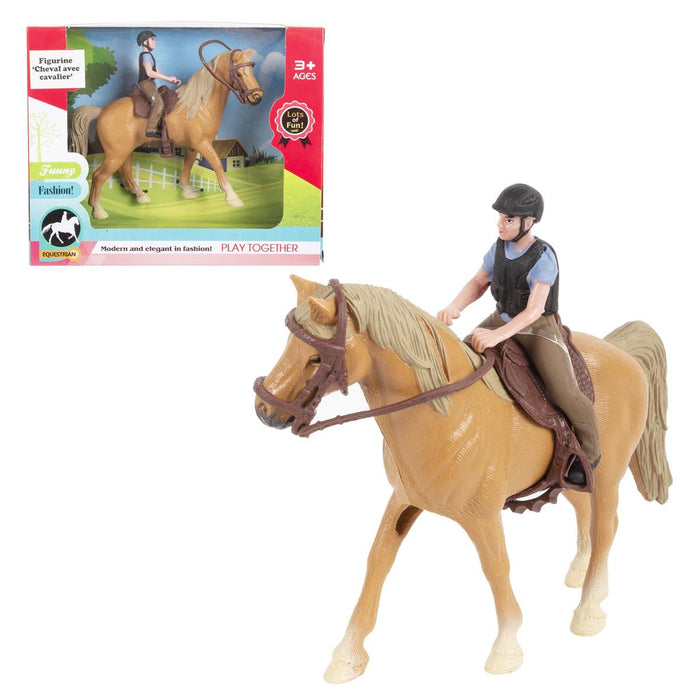 HORSE TOY FIGURE WITH RIDER