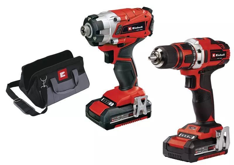 EINHELL - 18V CORDLESS 1/2IN DRILL/DRIVER & 1/4IN IMPACT DRIVER KIT