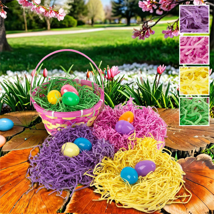 EASTER 1.5OZ PAPER GRASS 4 ASSORTED