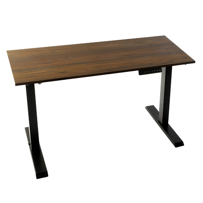 TECHORBITS 47″ ELECTRIC STANDING DESK – BLACK FRAME WITH BUTCHER BLOCK TOP