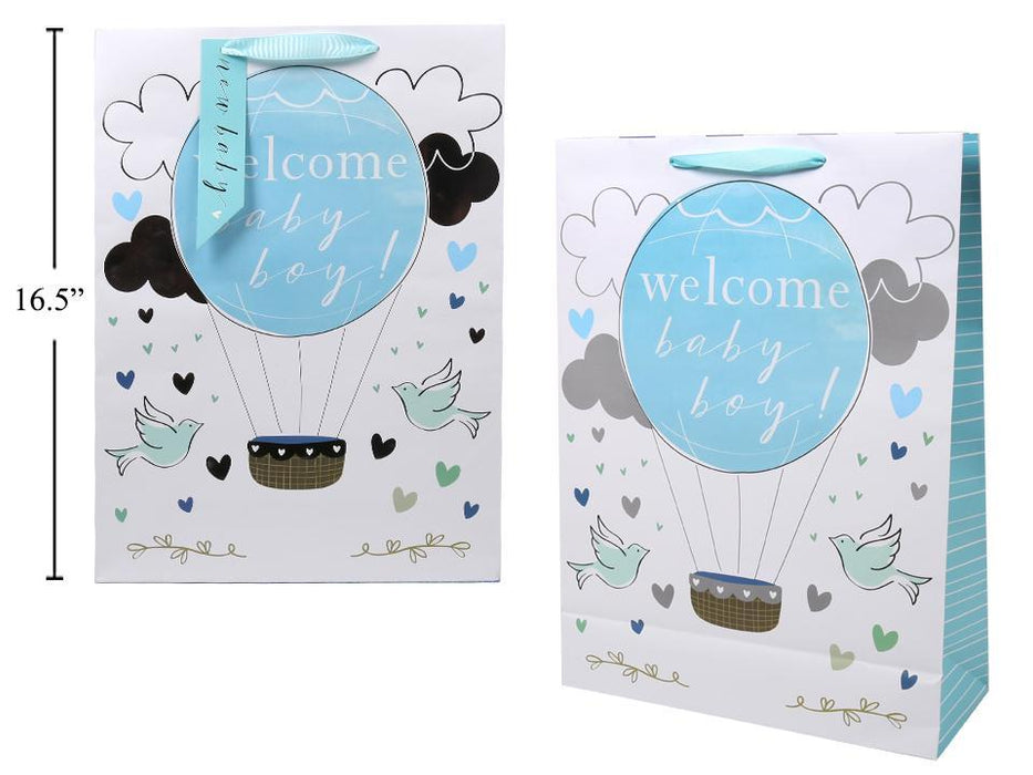 JUMBO GIFT BAG - WELCOME BABY BOY