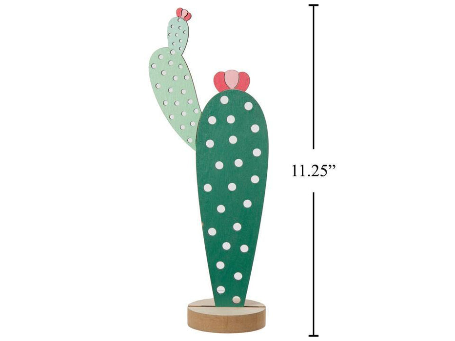 BOHO CUTOUT CACTUS DECOR 11''