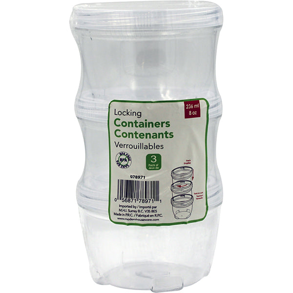 LOCKING CONTAINERS 3PK