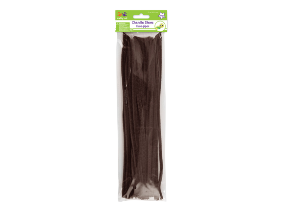 CHENILLE STEMS - DARK BROWN