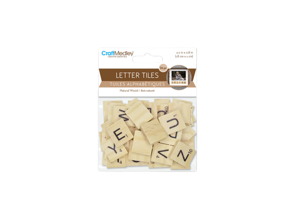 LETTER TILES - NATURAL - 26PK