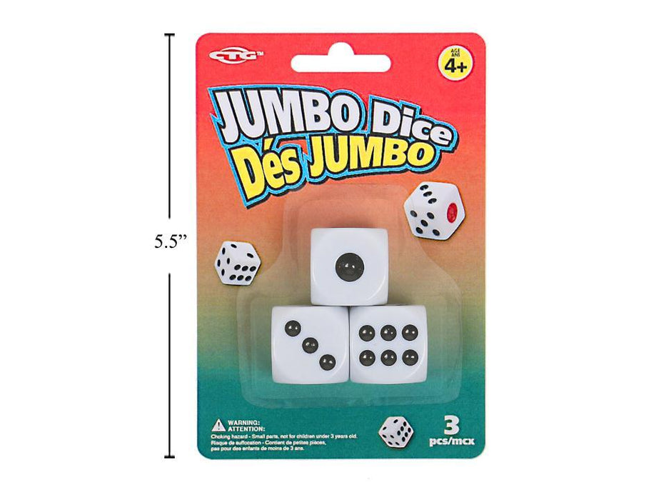 JUMBO DICE, 1'' - 3PC