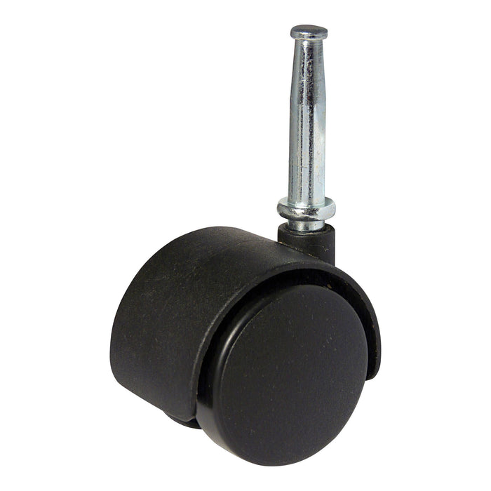 DUAL-WHEEL FURNITURE CASTER WOOD STEM 55LM 1-5/8"