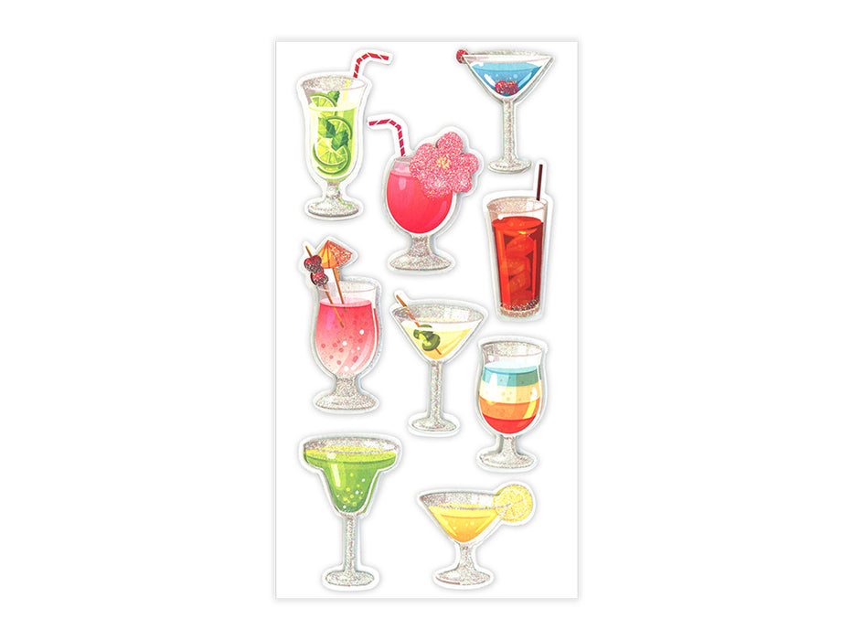 HANDMADE STICKER - 3D GLITTER CARDSTOCK ELEMENTS