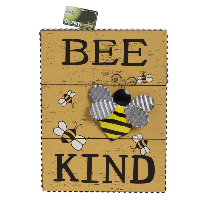 BEE KIND WALL PLAQUE - 13.58"