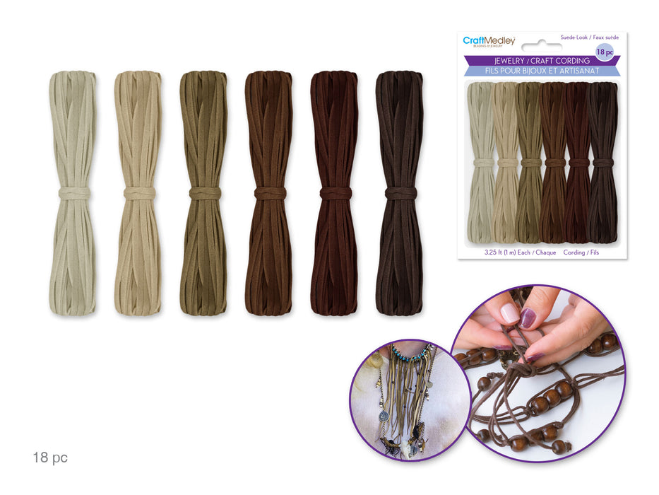 SUEDE LOOK CRAFT CORD 6X18M