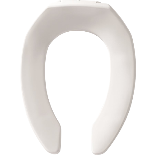 ELONGATED TOILET SEAT OPEN FRONT NO COVER