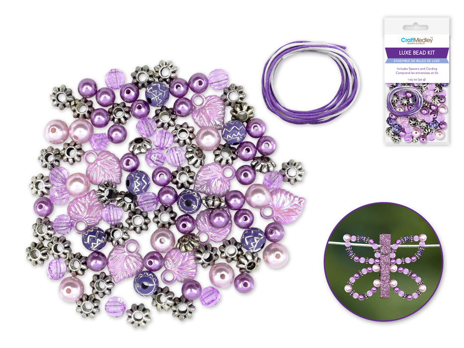 LUXE ACRYLIC BEAD KIT WITH SPACERS & CORDING