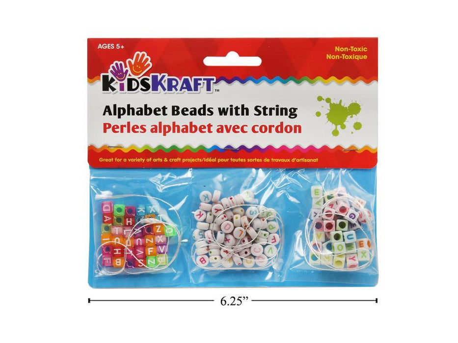 ALPHABET BEADS WITH STRING