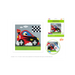 Red race car diamond painting kit with checkered flag background; includes tool, wax, and diamonds.
