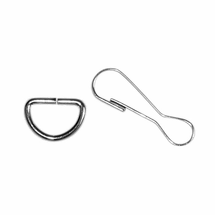 ELAN SNAP-CLIP AND D-RING - 13MM (1/2IN) - SILVER
