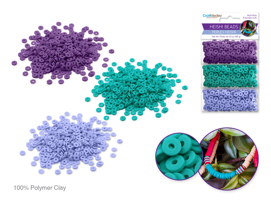 POLYMER CLAY BEADS: 6MM ROUND HEISHI
