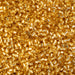 Close-up of small gold beads