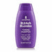 Purple shampoo bottle labeled 'Bleach Blondes' by Lee Stafford on a white background