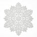 A single white snowflake-shaped decorative ornament or wall hanging with intricate cutout detailing, centered on a plain white background.