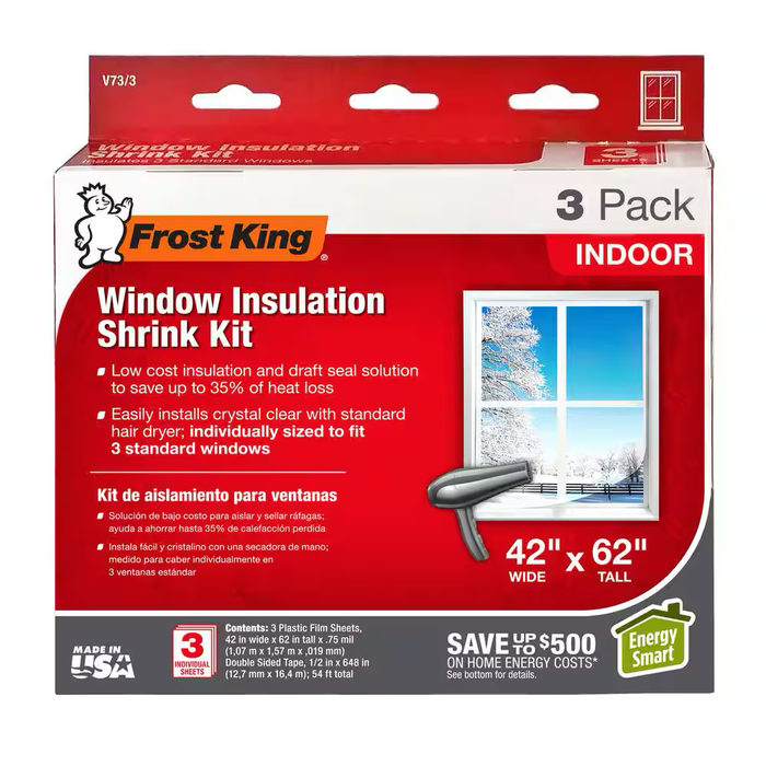 FROST KING 3PK WINDOW INSULATION KIT