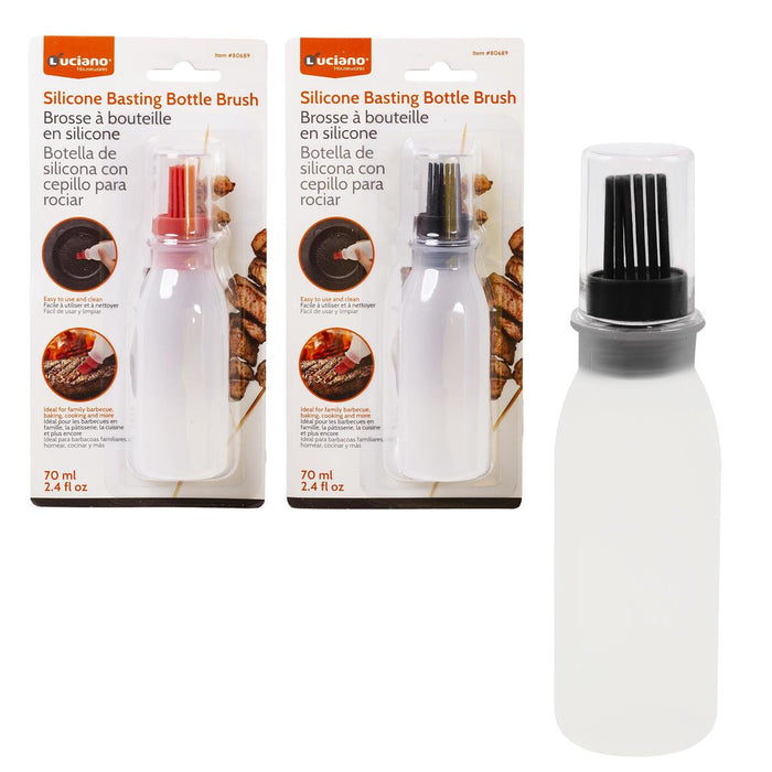 LUCIANO SILICONE BASTING BOTTLE BRUSH 2 COLORS